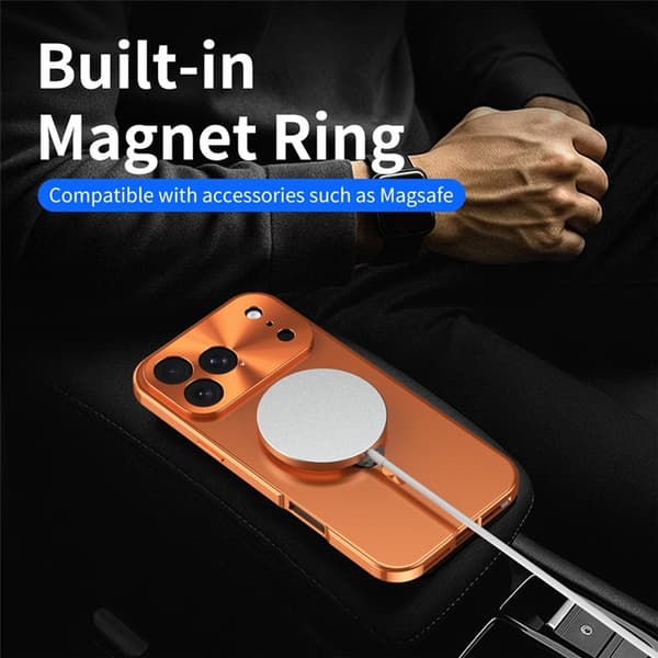 Mobilskal till iPhone 17 Pro Max MagSafe med Skärmskydd - Orange Orange