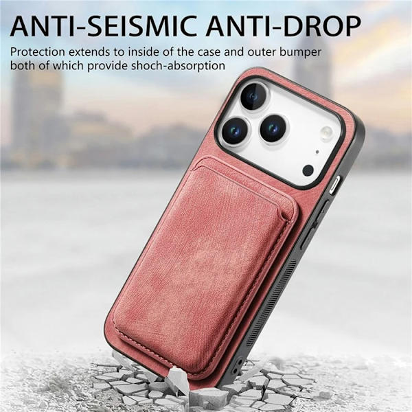Mobilskal till iPhone 17 Pro Max Retro Detachable - Rosa Rosa