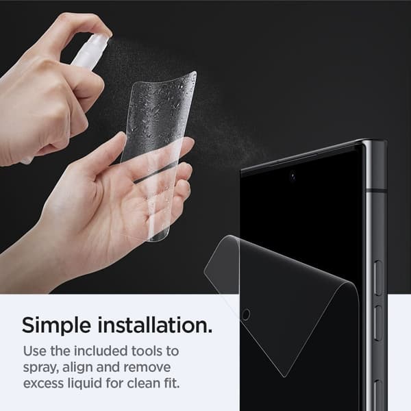 Spigen [2-PACK] Galaxy S23 Ultra Skærmbeskytter Hydrogel Transparent