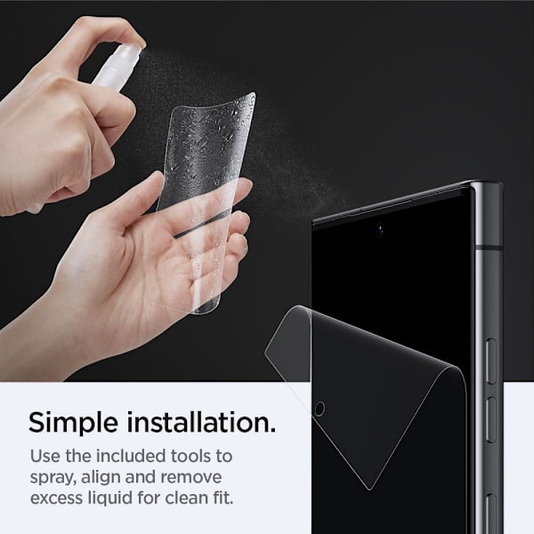 Spigen [2-PACK] Galaxy S23 Ultra Skärmskydd Hydrogel Transparent
