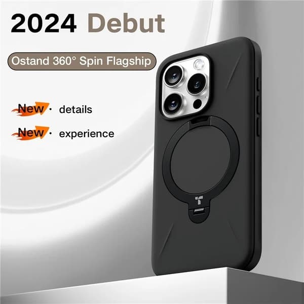TORRAS Mobilskal till iPhone 16 Pro Max Magsafe Ostand Q Pro - Svart