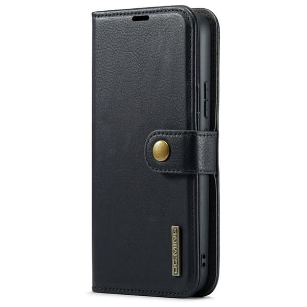 DG.MING Galaxy A54 5G Plånboksfodral i Äkta läder med ställ - Svart