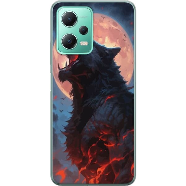 Telefontaske til Xiaomi Redmi Note 12 med hylende ulv