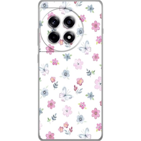 Mobilskal till OnePlus 12R med Blommor och fjärillar