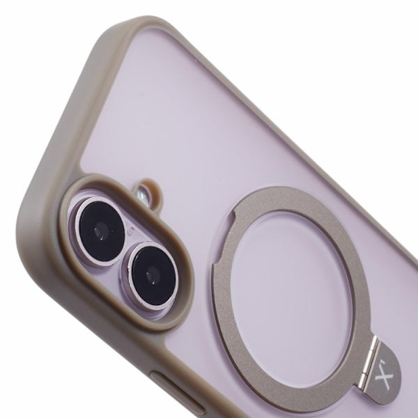 X-LEVEL PITHY STONE II Mobilskal till iPhone 16 Magnetiskt Grå