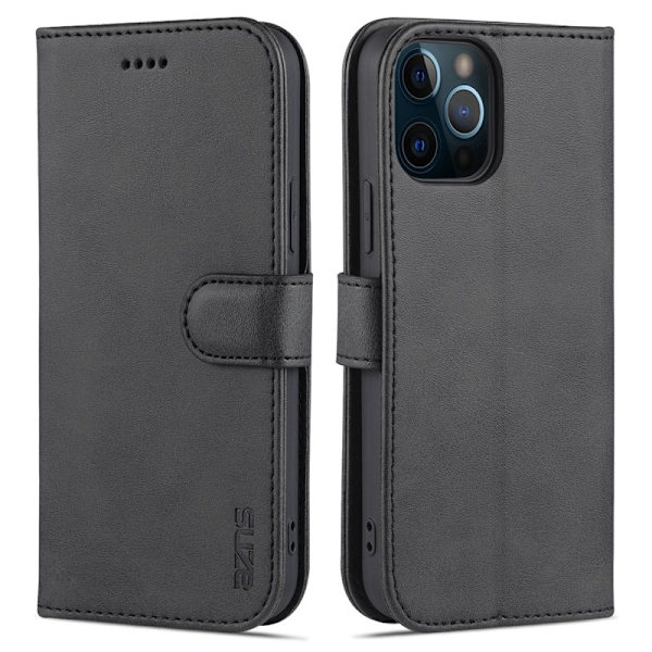 AZNS iPhone 13 mini Plånboksfodral i Konstläder - Svart