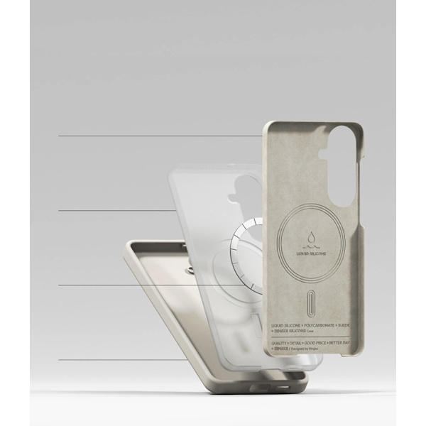 Ringke Mobilskal För Galaxy S26 Plus Magsafe Silikon - Stone Beige