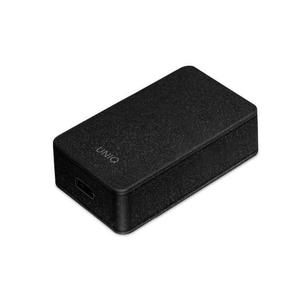 UNIQ USB-C PD 18W + kaapeli USB-C USB-C Musta Black