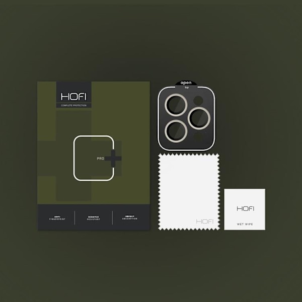 Hofi iPhone 15 Pro Max/15 Pro Kameralinsskydd Härdat glas - Titanium