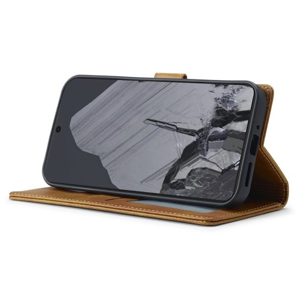 LC.IMEEKE Google Pixel 9 Pro Plånboksfodral Shockproof Konstläder - Gul