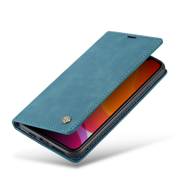 CASEME 013 Konstläderplånboksfodral för iPhone 11 Pro - Blå