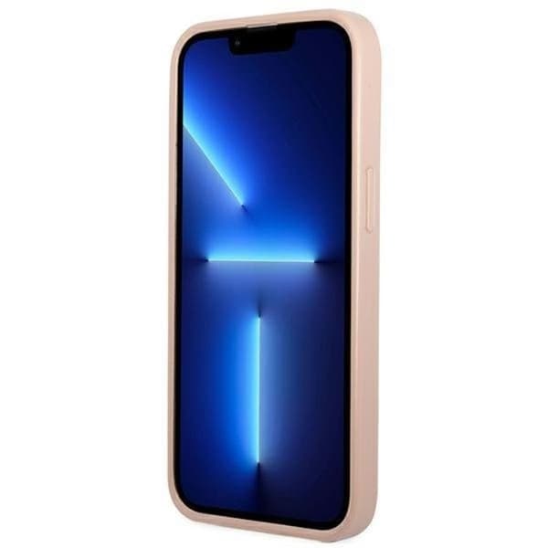 Guess iPhone Mini Kuori Korttikotelo Saffiano Triangle Logo - Pinkki Rosa