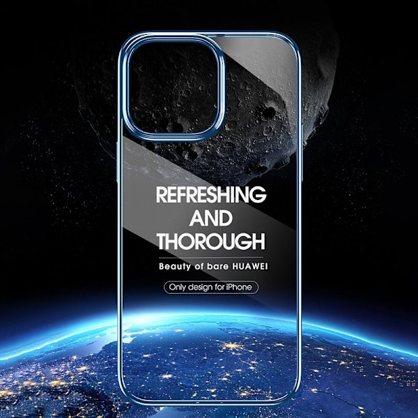X-LEVEL Mobilskal till iPhone 15 Electroplating Ram Hård PC Guld