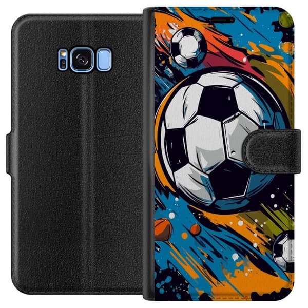 Plånboksfodral till Samsung Galaxy S8 med Fotbollar