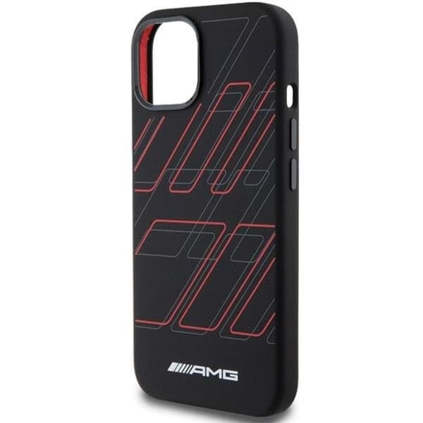 AMG Mobilskal till iPhone 15/14 Plus MagSafe Silikon Large Rhombuses Svart