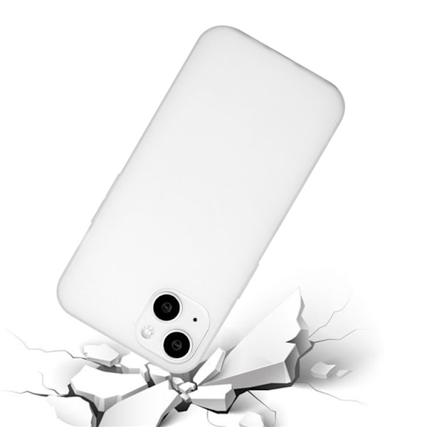 iPhone 15 Plus Mobilskal TPU Matte Slim-Fit - Vit