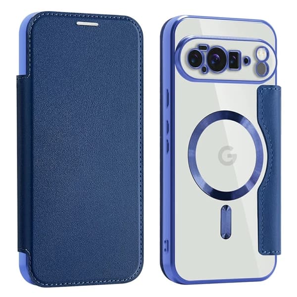 AMORUS Google Pixel 10 Pro XL Plånboksfodral Magsafe RFID-Skydd - Blå Blå