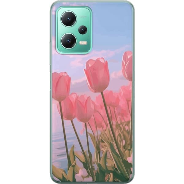 Mobilskal till Xiaomi Redmi Note 12 med Rosa Tulpaner