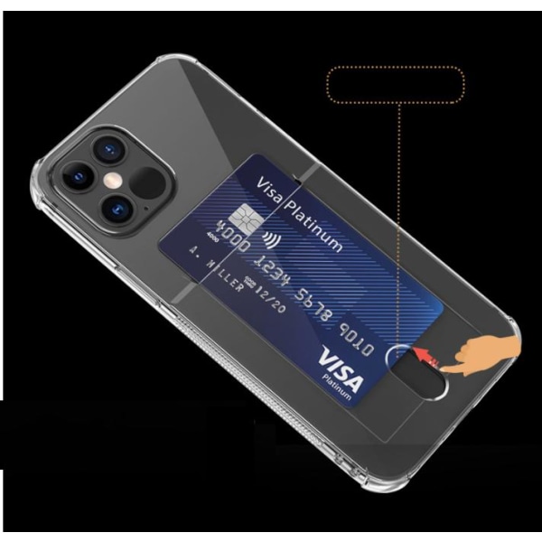 Flexicase Skal med Kortplats iPhone 13 Pro Max - Clear