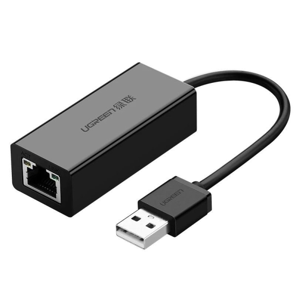 UGreen USB 2.0 100 Mbps Ethernet-sovitin Musta Black