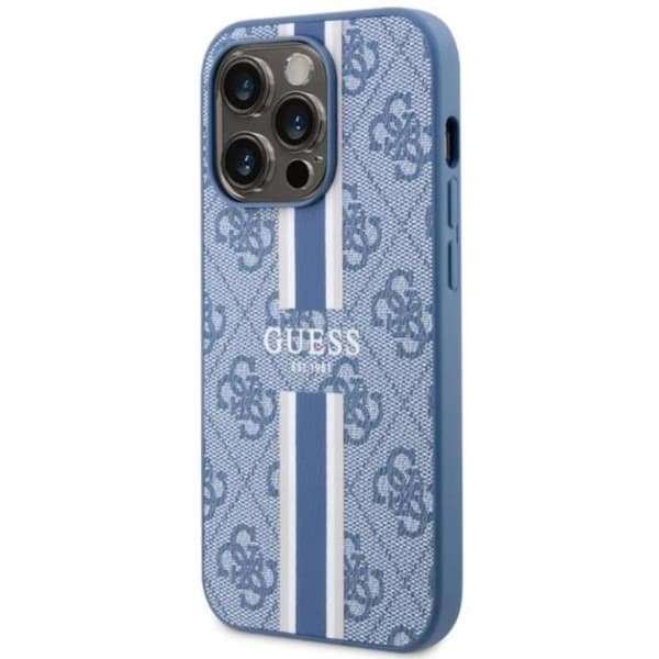 Guess iPhone 14 Pro -puhelinkotelo MagSafe 4G Printed Stripes - Sininen Blå