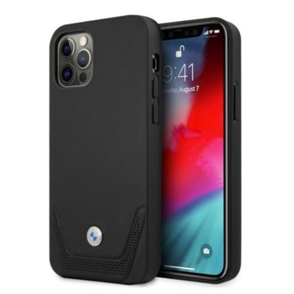 BMW iPhone 12/12 Pro Skal Læder - Sort Black