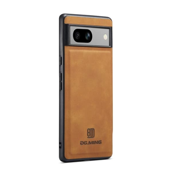 DG.MING Mobilskal till Google Pixel 8a Hybrid PU Läder + PC + TPU - Brun