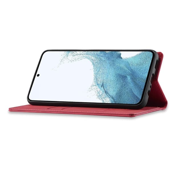 LC.IMEEKE Samsung Galaxy S25+ Plånboksfodral Konstläder - Röd