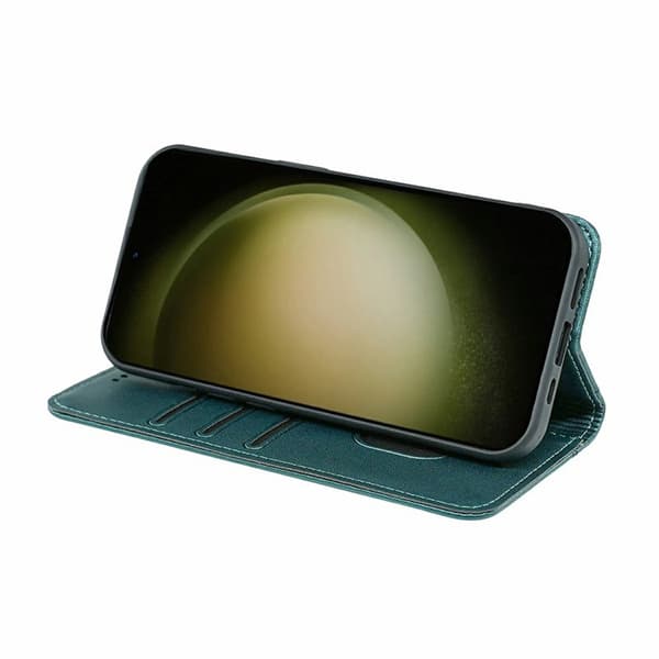 Plånboksfodral för Samsung Galaxy S26 Plus Magnetiskt Konstläder - Grön