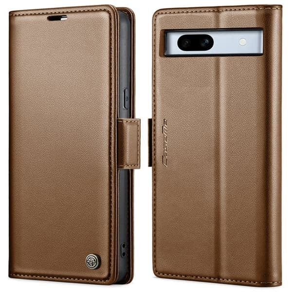 CASEME Plånboksfodral Konstläder för Google Pixel 7a - Brun