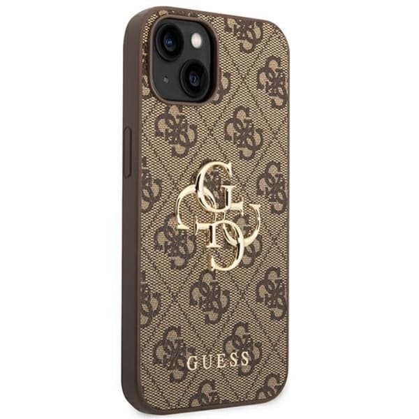 GUESS iPhone 14 Cover 4G Big Metal Logo - Brun Brun