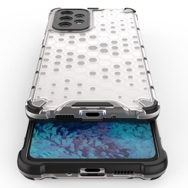 Galaxy A73 -kuori, hunajakennopanssaroitu - läpinäkyvä