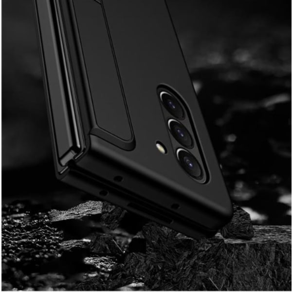 Galaxy Z Fold 5 Mobile Cover kumitettu jalusta - Luumu