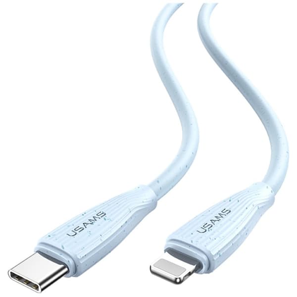Usams USB-C til Lightning Kabel 1m Grøn Serie - Hvid Vit