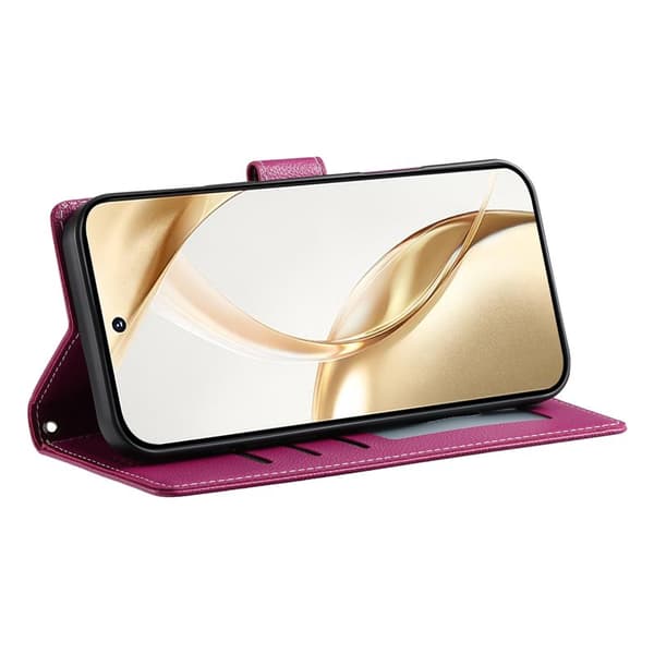 Plånboksfodral för Samsung Galaxy S26 Plus Magnetiskt Konstläder - Rosa