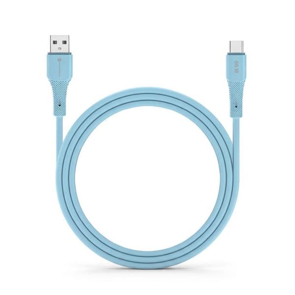 FORCELL USB-A til USB-C 66W Kabel 3A 1m QC4.0 Silikone C342 - Blå Blå