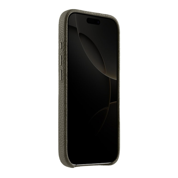 MELKCO Mobilskal till iPhone 16 Pro Max Magnetiskt Äkta Läder PC Grå