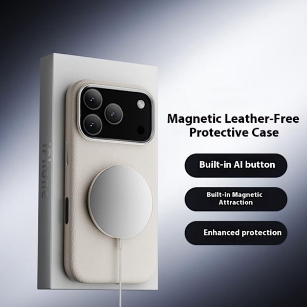 X-LEVEL Mobilskal till iPhone 17 Pro Max MagSafe PU Läder Vit