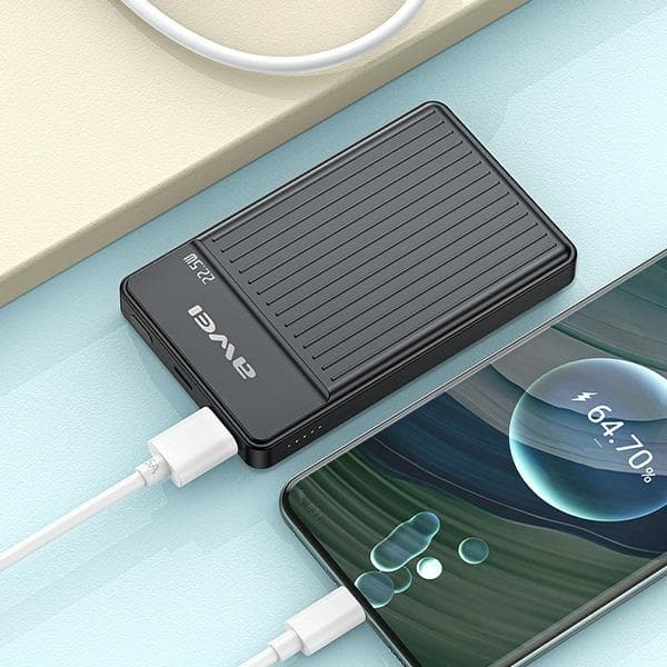 Awei Magsafe Strømbank 10000mAh 22.5W - Sort Black