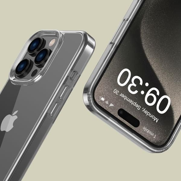 Tech-Protect Telefontaske til iPhone 16 Pro Flexair Hybrid - Klar Transparent