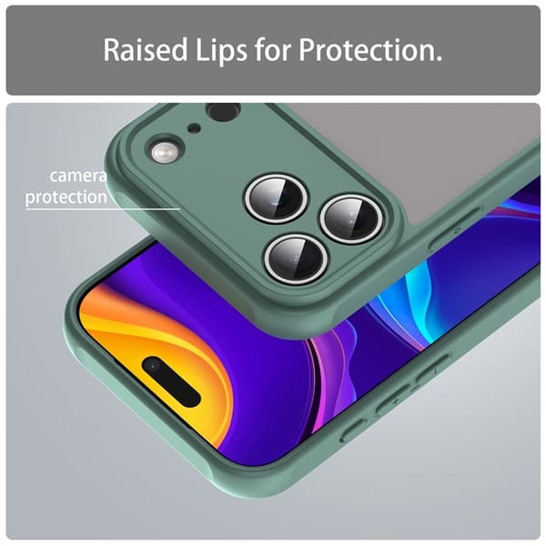Mobilskal till iPhone 17 Pro Max Frostade krockkuddar Drop Proof - Lila Lila