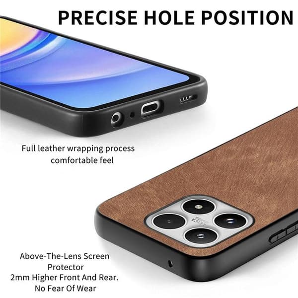 Mobilskal för Xiaomi 17 Retro Läder Shockproof Slim Brun