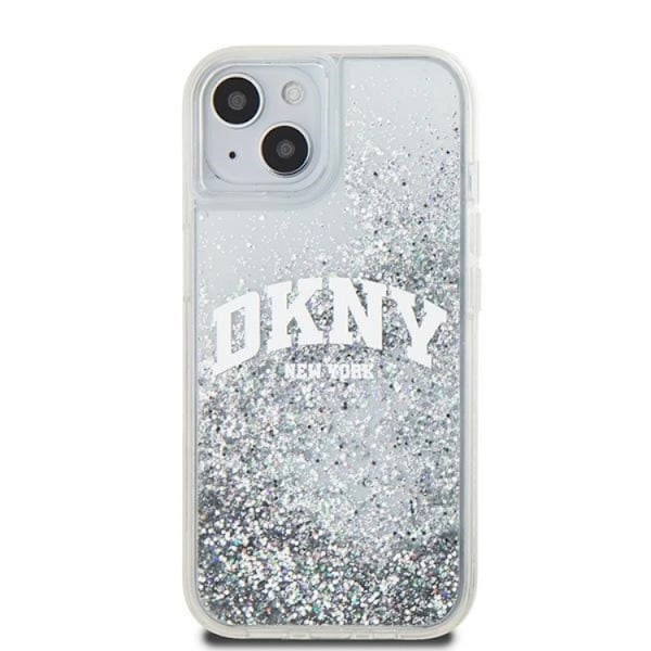 DKNY iPhone 14 Mobilskal Liquid Glitter Big Logo - Vit