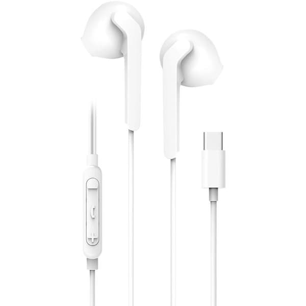 Blue Star Trådbunden Hörlurar USB-C Mikrofon 1.2m PA-M15C-R Vit