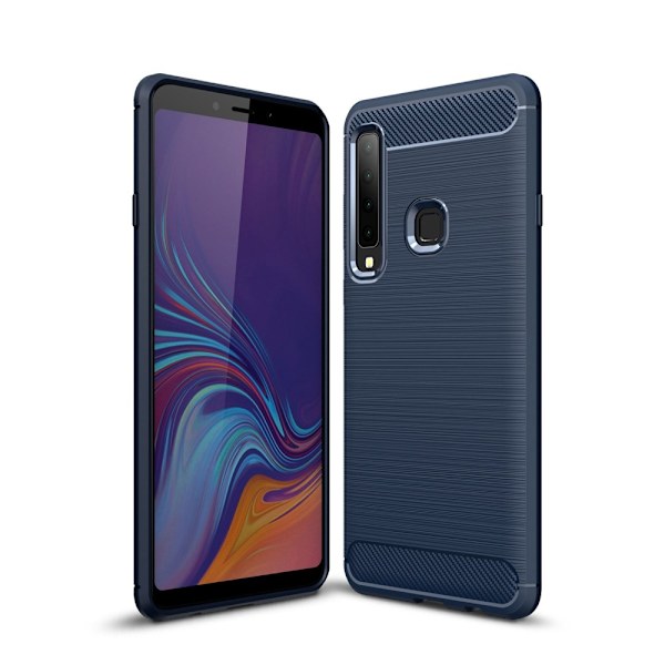 Carbon Brushed Mobilskal till Samsung Galaxy A9 (2018) - Blå Blå