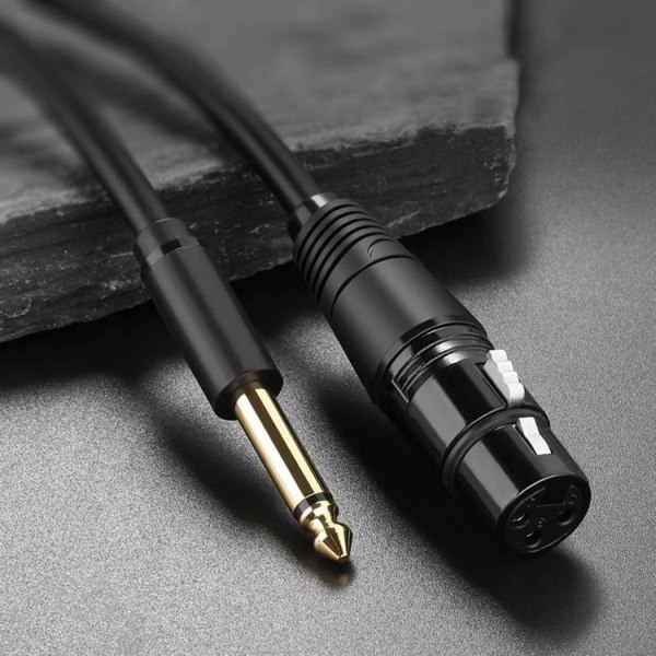 Ugreen Audio Kabel XLR Hona 6.35 mm Jack Hane 3m - Svart