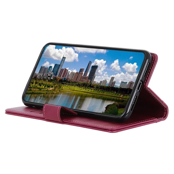 KHAZNEH Galaxy S23 Plus Plånboksfodral Stand Flip PU Läder - Röd