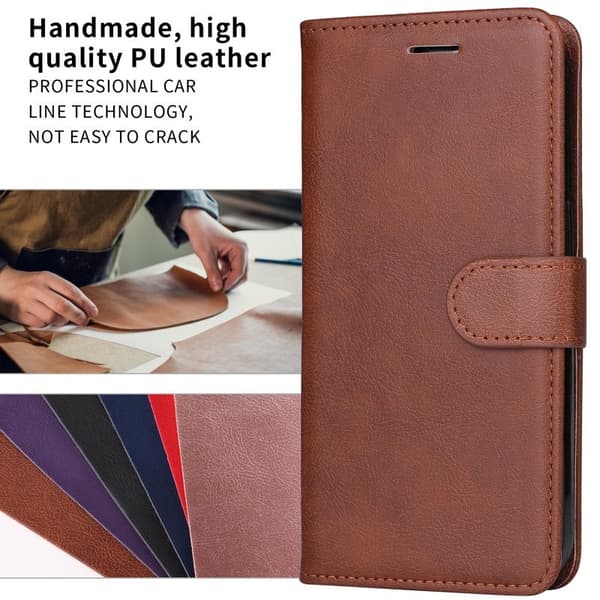 Samsung Galaxy S26 Plus Plånboksfodral Konstläder Med Rem Ställ - Brun