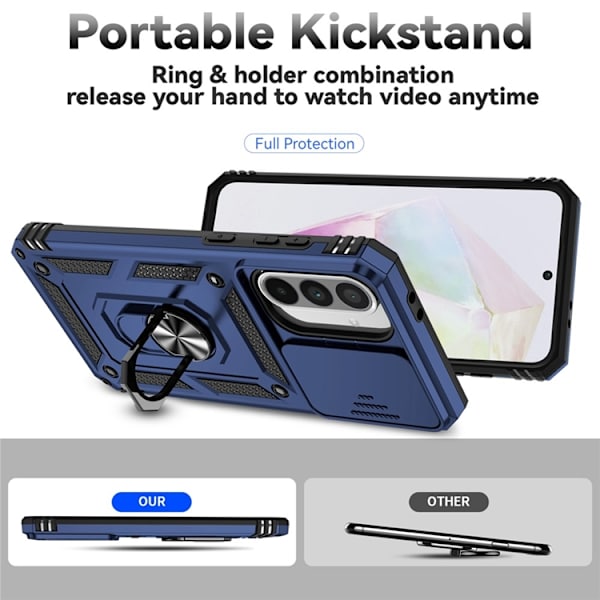 Mobilskal till Galaxy A36/A56 Kickstand PC + TPU - Blå Blå