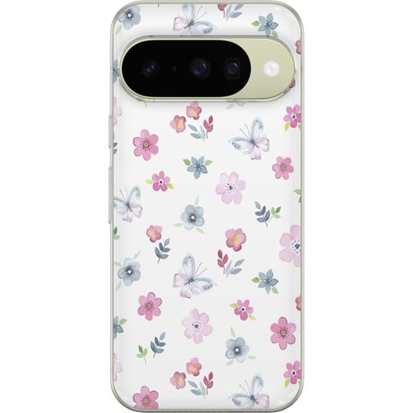 Mobilskal till Google Pixel 10 med Blommor och fjärillar